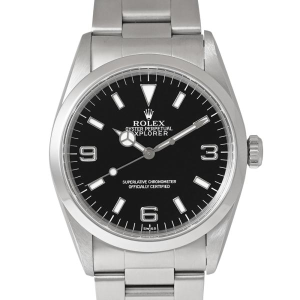 ROLEX エクスプローラー1 U番 箱・1999年保証書付き Ref.14270 中古品 ブラック...
