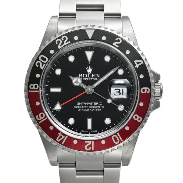 GMTマスター2 赤黒ベゼル A番 箱・2000年保証書付き Ref.16710 中古品 メンズ 腕...