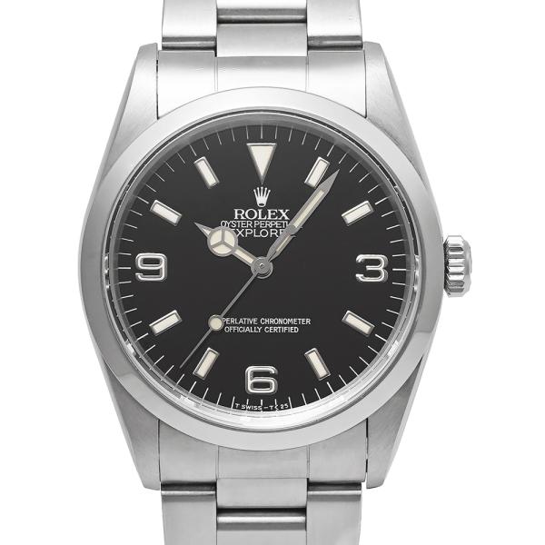 S番 ROLEX エクスプローラー1 オールトリチウム パティーナダイヤル Ref.14270 ブラ...