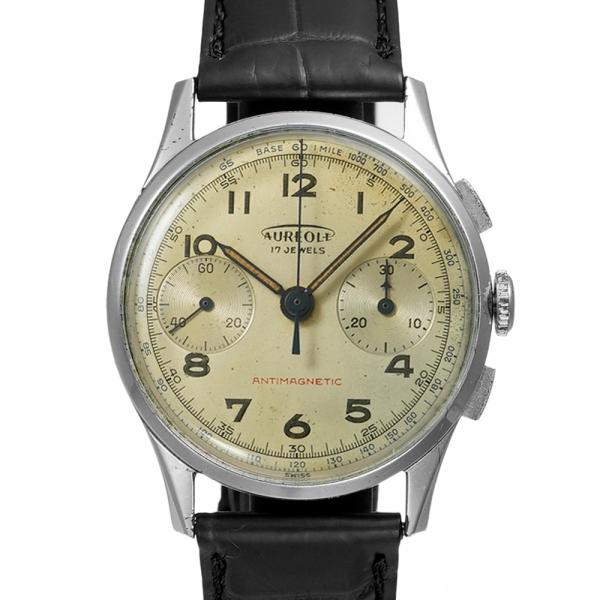 AUREOLE 2カウンター クロノグラフ 1950年代 ランデロン製 Cal.51搭載 アンティー...