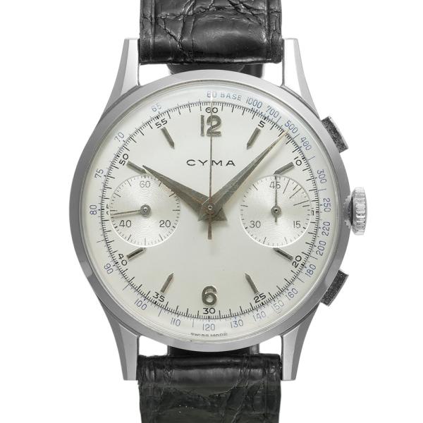 1940年代 CYMA Cal.バルジュー22 ラウンド クロノグラフ アンティーク品 メンズ 腕時...