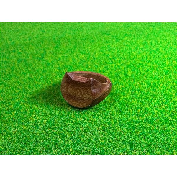 木製ねこ型印代リング