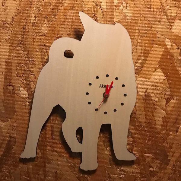 壁掛け時計　D1-001 秋田犬  23cm×30cm