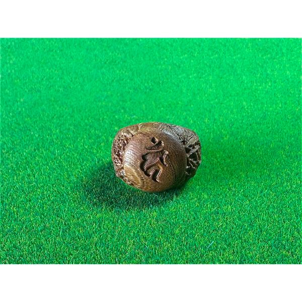 木製の梵字リング（カーン）　酉（とり）年生まれ