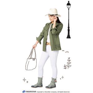 ムーンスター レディース レインブーツ レイシ...の詳細画像3