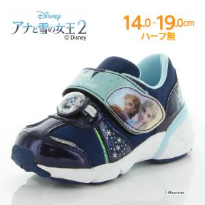ディズニー [セール] 女の子 子供靴 キッズスニーカー DN C1282 ネイビー moonstar 抗菌防臭