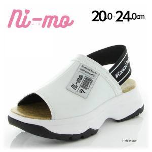ムーンスター ニーモ [在22.0cmセール] 子供靴 スニーカー サンダル NM J034 ホワイト