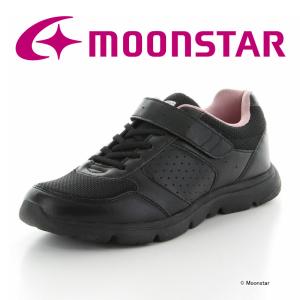 レディース スニーカー ウォーキングシューズ SPLT L164 ブラック 幅広3E 抗菌防臭 ムーンスター moonstar [セール]