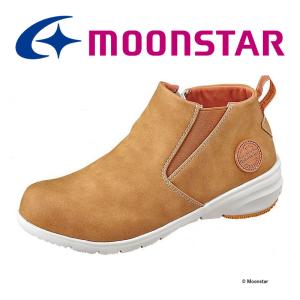 ムーンスター [セール] レディース 防水ブーツ レインポーター MS RPL002 キャメル moonstar 4cm×4時間防水 梅雨 抗菌防臭