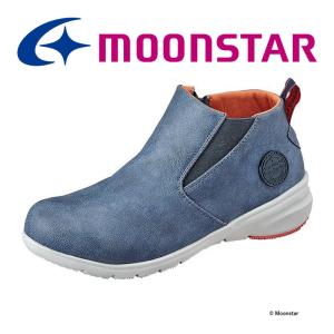 ムーンスター [セール] レディース 防水ブーツ レインポーター MS RPL002 ネイビー moonstar 4cm×4時間防水 梅雨 抗菌防臭