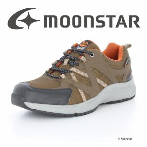 停止ムーンスター [在30.0cmセール] moonstar メンズ スニーカー ウォーキングシューズ SPLT M195 カーキ 防水 幅広4E 抗菌防臭 梅雨