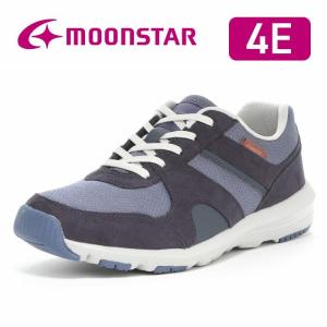 ムーンスター スニーカー 幅広 4E 軽量 レディース ウォーキング シューズ 普段履き 運動靴 靴 履きやすい moonstar SPLT AML104 ネイビー [セール] セ新5月22日