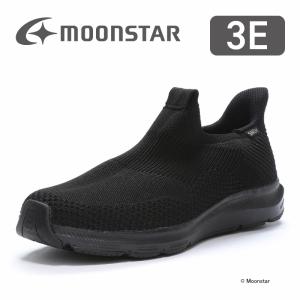 ムーンスター メンズ スニーカー 幅広 3E 軽量 ウォーキング シューズ 靴 黒 普段履き 父の日 スリッポン moonstar SNGY M25 ブラック [セール]セ新8月24日
