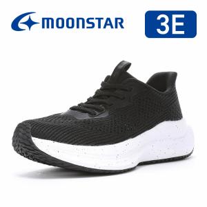 ムーンスター スニーカー 軽量 幅広 甲高 3E メンズ レディース ウォーキング シューズ 運動靴 靴 紐靴 黒 普段履き moonstar SNGY cushion SNGY UV03 ブラック｜ムーンスター 公式ショップ
