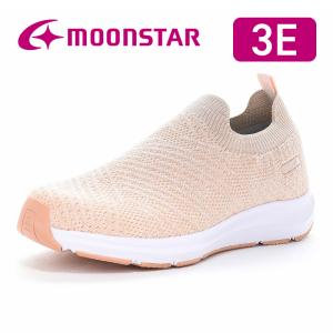 ムーンスター スニーカー 幅広 甲高 3E 軽量 レディース ウォーキング シューズ スリッポン 運動靴 靴 moonstar SNGY L22A ピーチ [2026年春夏新作] 1月29日発売