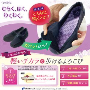 ムーンスター ウェルル スニーカー 軽量 幅広...の詳細画像1