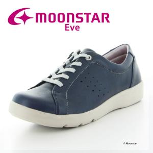 ムーンスター [残りサイズ22.0cm22.5cmセール] moonstar レディース コンフォートシューズ 幅広4E EVE 301 ネイビー