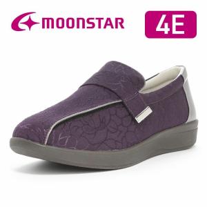 ムーンスター ウェルル スニーカー 軽量 幅広 甲高 4E レディース コンフォート シューズ 靴 moonstar ウェルル03 パープルコンビ [40%OFF セール] 4月22日値下