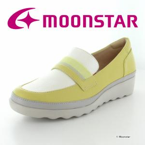 ムーンスター [在22.5cmセール] レディース コンフォートシューズ TA 07 イエローコンビ moonstar 抗菌防臭 セ再8月3日 特割