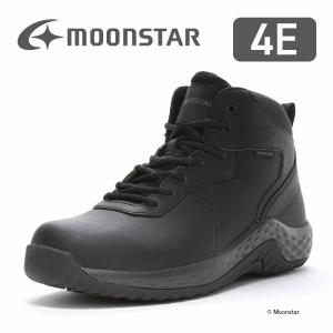 ムーンスター スニーカー 防水 防滑 幅広 4E メンズ ウィンター シューズ 黒 滑りにくい 普段履き moonstar SPLT FGM95 ブラック [2024年冬新作]9月4日発売