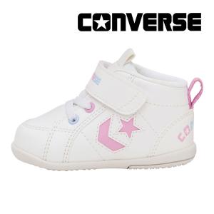 コンバース CONVERSE スニーカー 子供靴 ベビーシューズ ファーストシューズ ミニ インチスター ホワイト/ピンク/サックス 靴 白 [セール]セ新8月3日