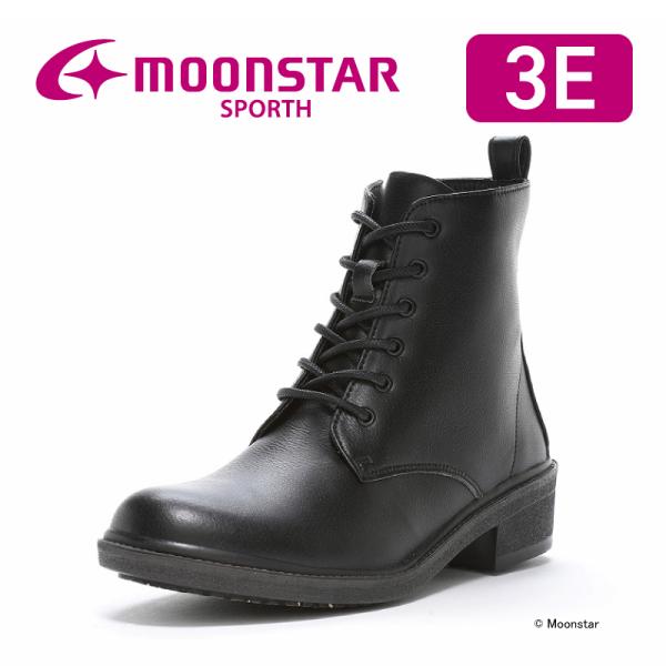 ムーンスター ブーツ 日本製 透湿防水 防滑 レディース レースアップブーツ ウィンター シューズ ...