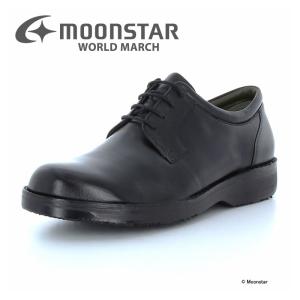 gently By WORLD MARCH ムーンスター スニーカー 透湿防水 幅広4E 本革