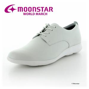 ムーンスター [在22.0cmセール] ワールドマーチ レディース スニーカー ウォーキングシューズ WL1501 ホワイト moonstar world march 抗菌防臭 幅広3E