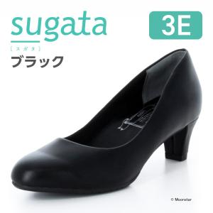 ムーンスター パンプス スガタ 軽量 幅広 甲...の詳細画像1