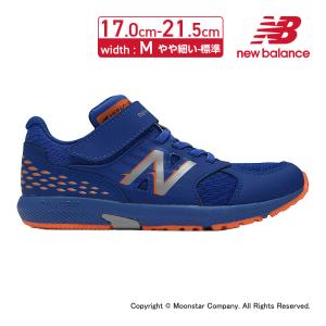 ニューバランス new balance スニーカー 子供靴 ジュニア スポーツ シューズ 履きやすい 靴 NB PXHANVB3 ハンゾー ブルー/オレンジ [在18.0cmセール]セ新1月5日｜moonstar