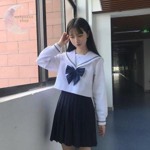 JK制服 セーラー服 上下セット リボン付き コスプレ衣装 半袖/長袖 コスチューム 学生服 ほワイシャツ ギャル服 入学式 文化祭 ミニスカート 学院風単品販売