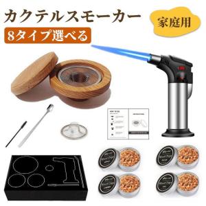 カクテルスモーカー 燻製器 家庭用 木製チップ スモーク チップ スモークマシン カクテル スモーカーフィルター スプーン ブラシ 燻製器スモーカー 燻製キット｜moorebear