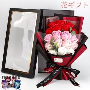 母の日 プレゼント 造花 女性 バラ 花 誕生日プレゼント ボックス ギフト おしゃれ60代 70代 80代｜moorebear