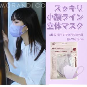【MorandiCO】スッキリ小顔ライン立体マスク 5枚入り