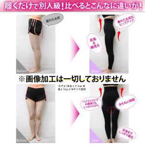 着圧レギンス 着圧スパッツ ハイウエスト スパ...の詳細画像2