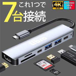 USB Type-C ハブ HDMI 4Kドッキングステーション iPhone15 Switch USB3.0 PD100w USB 変換 アダプター LAN 送料無料/規格内 MS◇ 7in1ドッキングステーション｜more-create