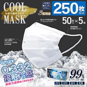 5箱 接触 冷感 マスク 夏用 不織布 250...の詳細画像1