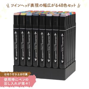 カラーペン 48色 油性 細字/太字 イラスト...の詳細画像3