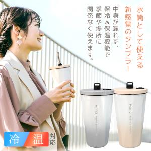タンブラー ストロー 水筒 持ち運び 蓋付き ...の詳細画像1
