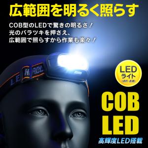 ヘッドライト 充電式 センサー点灯 高輝度 小...の詳細画像2