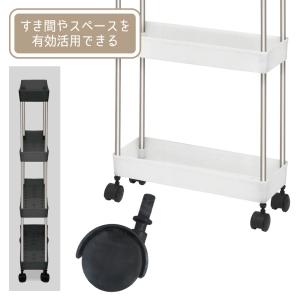 収納ラック 棚 キャスター付き 4段 超スリム...の詳細画像5