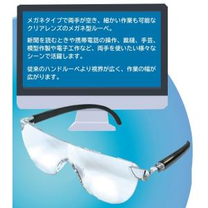 眼鏡の上から掛けられる 拡大鏡 ルーペ 1.3...の詳細画像1