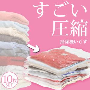 衣類圧縮袋 10枚入り 圧縮袋 手巻き圧縮 衣類 圧縮バッグ 掃除機不要 梱包用 旅行 衣替え 10枚組 メルカリ 出張 トラベル 送料無料/メール便 TS◇ 10枚圧縮袋