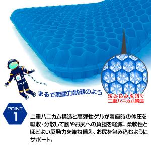 ゲルクッション 極厚 クッション 椅子 腰 ジ...の詳細画像2
