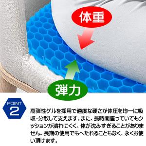 ゲルクッション 極厚 クッション 椅子 腰 ジ...の詳細画像3