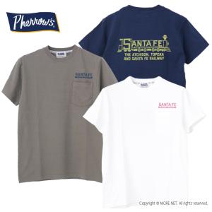 フェローズ PHERROW'S ポケット付きプリントTシャツ 22S-PPT4 メンズ 半袖 SANTA FE RAILWAY