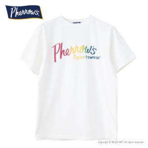 フェローズ PHERROW'S 定番ロゴ グラデーションプリントTシャツ 24S-PT1-G メンズ レディース 半袖 2024春夏｜more-net2