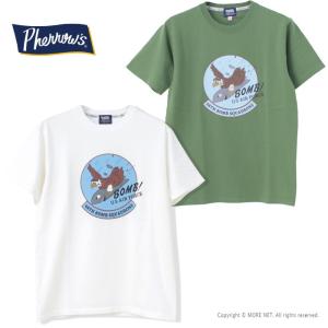 フェローズ PHERROW'S プリントTシャツ 68TH BOMB SQUADRONS 24S-PT20 メンズ 半袖 ミリタリー｜more-net2