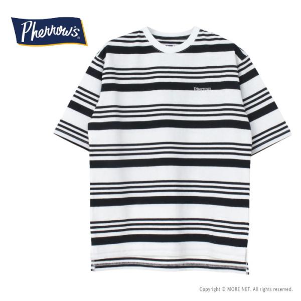 フェローズ PHERROW&apos;S ビッグシルエット マルチボーダーTシャツ 25S-PBBT2 メンズ...