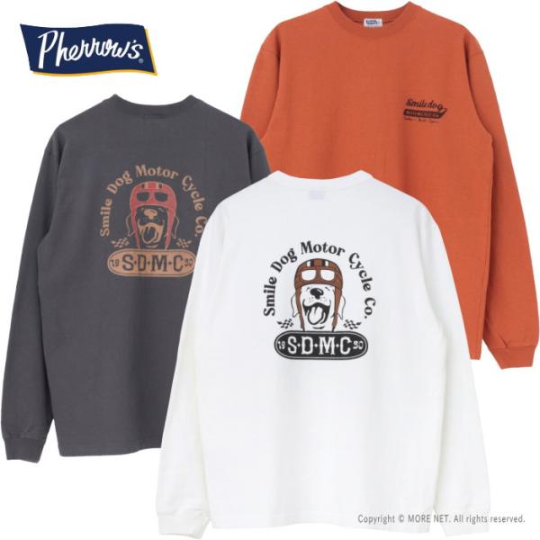 フェローズ PHERROW&apos;S プリント長袖Tシャツ 25S-PLT3 メンズ 日本製 SDMC 2...